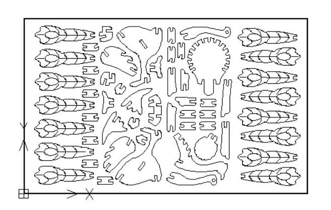 线切割&ldquo;3D孔雀&rdquo;图纸免费下载