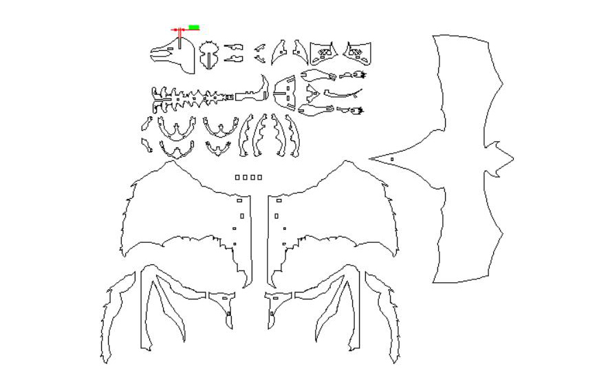 线切割&ldquo;3D蝙蝠&rdquo;图纸免费下载