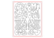 线切割蝎子,线切割图纸免费下载