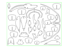 线切3D-龙虾1,线切割图纸免费下载