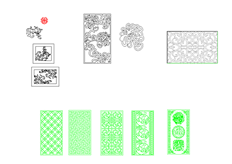 线切割2D-多款屏风3,线切割图纸免费下载